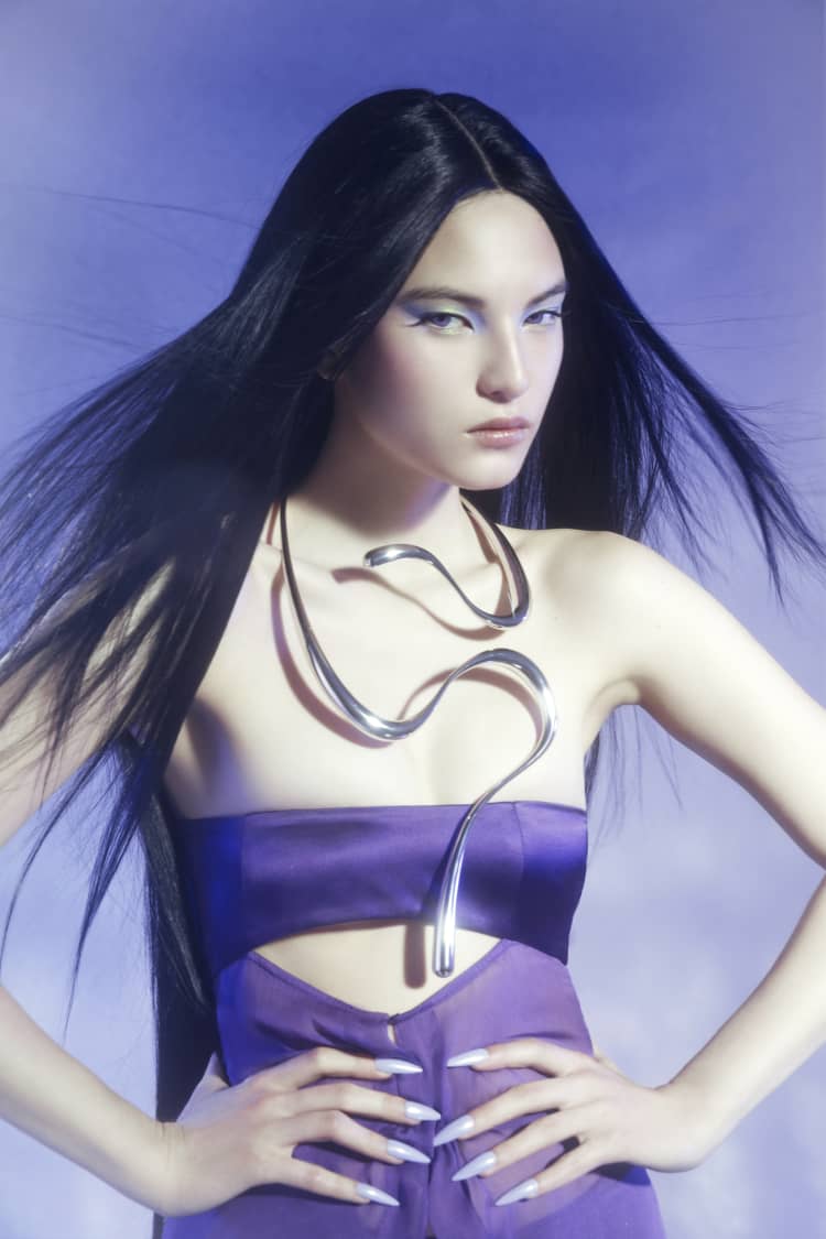 Collana Liquid in argento