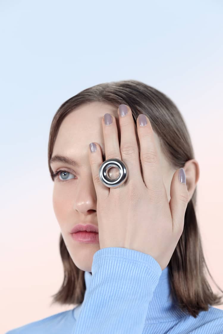 Anello Donut in Argento