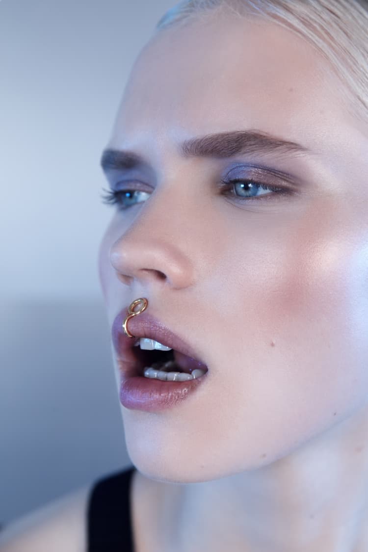Lip cuff in oro placcato