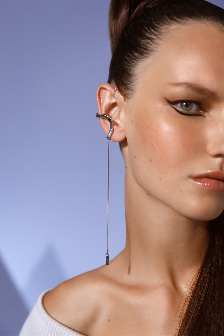 Ear cuff unico in argento
