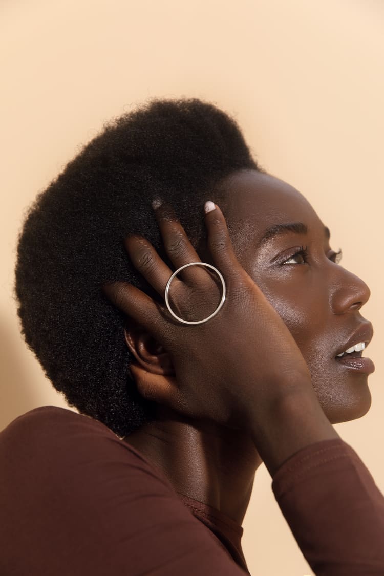 Anello rotondo in argento