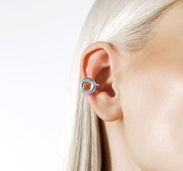 Ear cuff in argento a ciambella