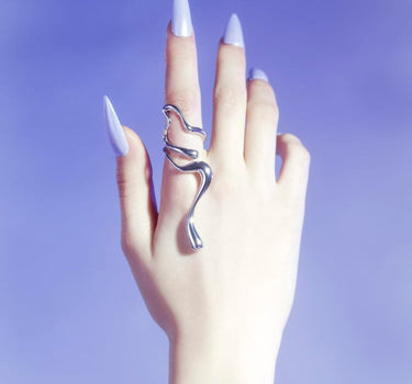 Grande Anello Liquido in Argento