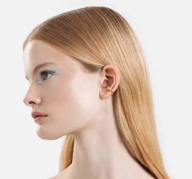 earcuff organico con cappuccio in oro