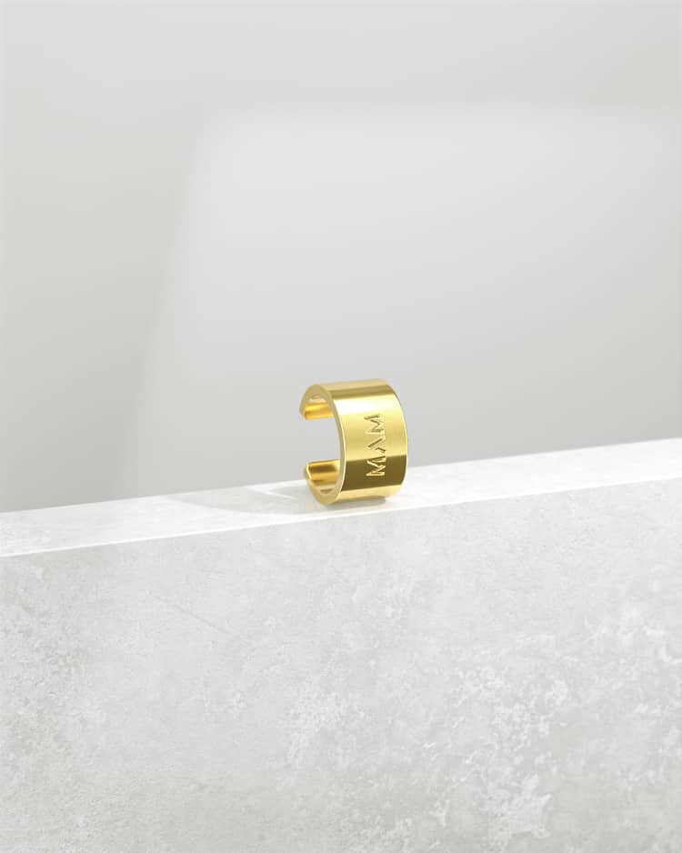 Ear cuff tondo in oro