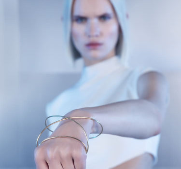 Bracciale statement a spirale in oro