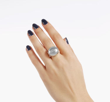 Anello a sfera in argento