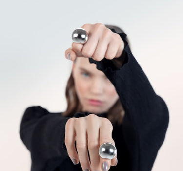 Anello a cupola in argento