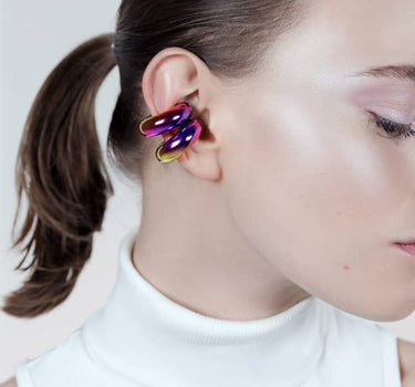 Ear cuff spesso olografico