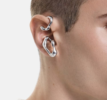 earcuff organico avvolgente in argento