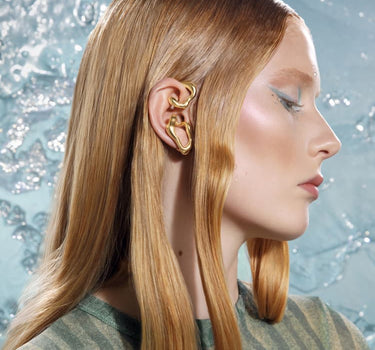 earcuff organico avvolgente in oro