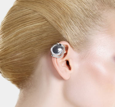 Ear cuff con sfera Casa Batlló in argento