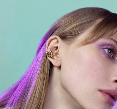 Ear cuff in oro a cuore