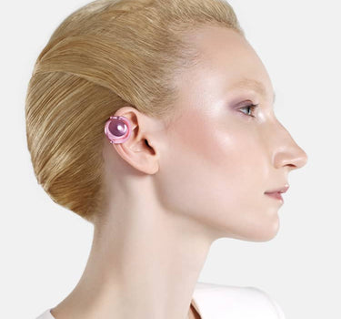 Ear cuff con sfera Casa Batlló in rosa