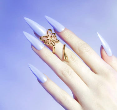 Anello midi in oro a forma di farfalla per unghie