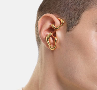 earcuff organico avvolgente in oro