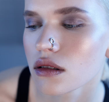 Lip cuff in argento