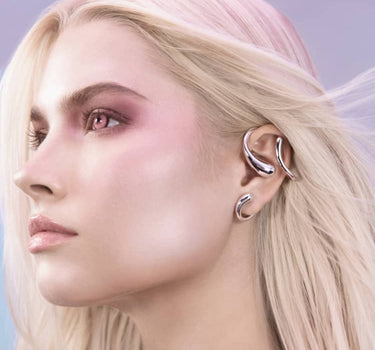 Ear Cuff completo Gocce - Argento