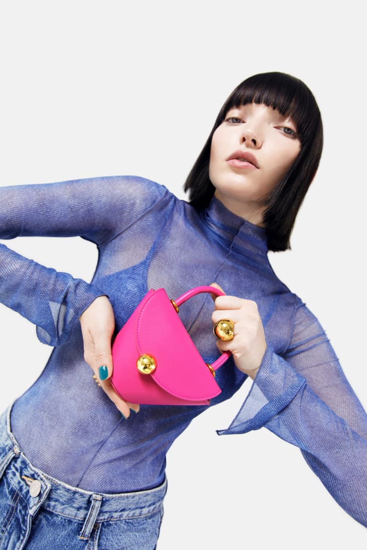 Mini borsa rosa firmata