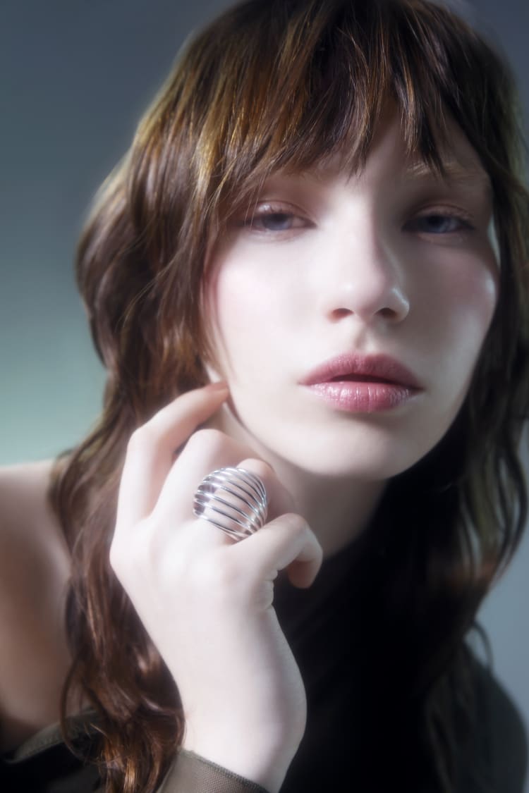 Anello a spirale in argento