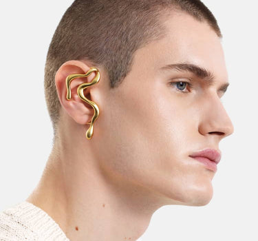 earcuff ondulato in oro