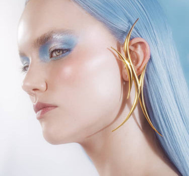 Ear cuff audace in oro con punte