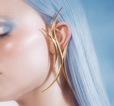 Ear cuff audace in oro con punte