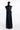 Gilet lungo in pelle con spalle strutturate - Nero