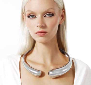 Collana torque grande in argento