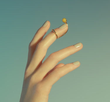 Anello Chiodo in Oro con Pietra
