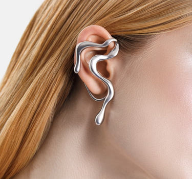 earcuff ondulato in argento