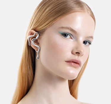 earcuff ondulato in argento