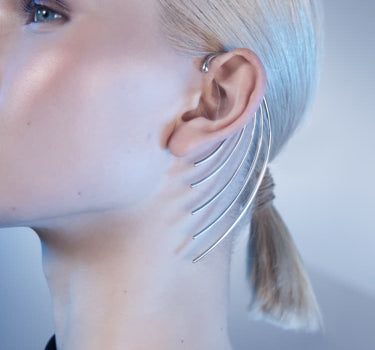 Ear cuff avvolgente in argento