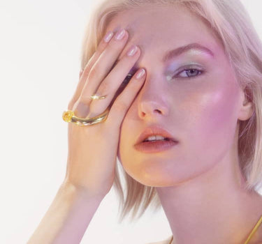 Anello in oro con quarzo