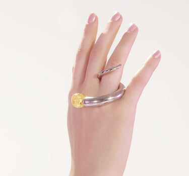 Anello in argento con quarzo