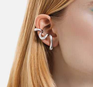 earcuff organico infinito in argento