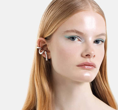 earcuff organico infinito in argento