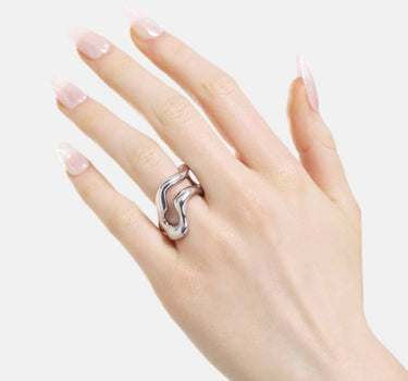 anello a forma libera in argento