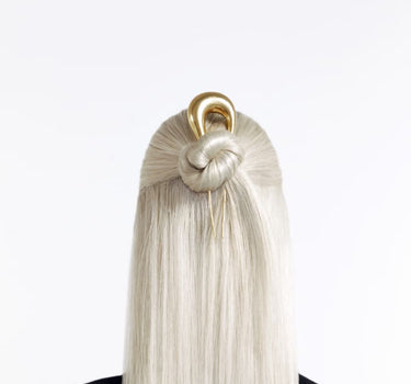 Fermaglio per capelli a goccia in oro 24K