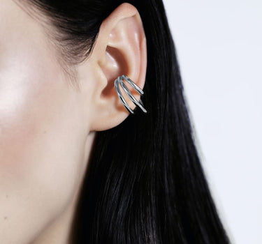 Ear cuff a spirali in argento