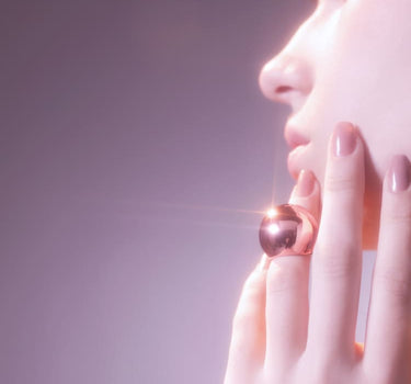 Anello a sfera in oro rosa
