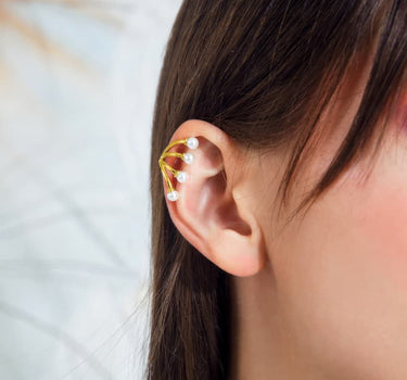 Ear cuff tiara di perle