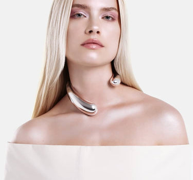 Collana Gocce Asimmetrica - Argento