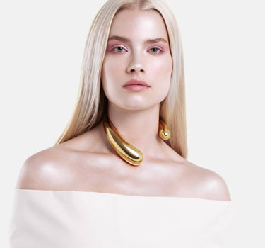 Collana Gocce Asimmetrica - Oro