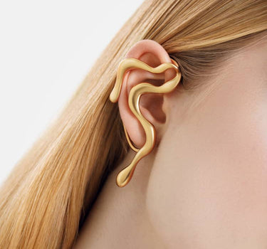 earcuff ondulato in oro