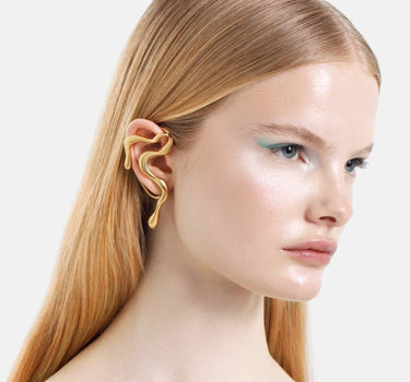 earcuff ondulato in oro