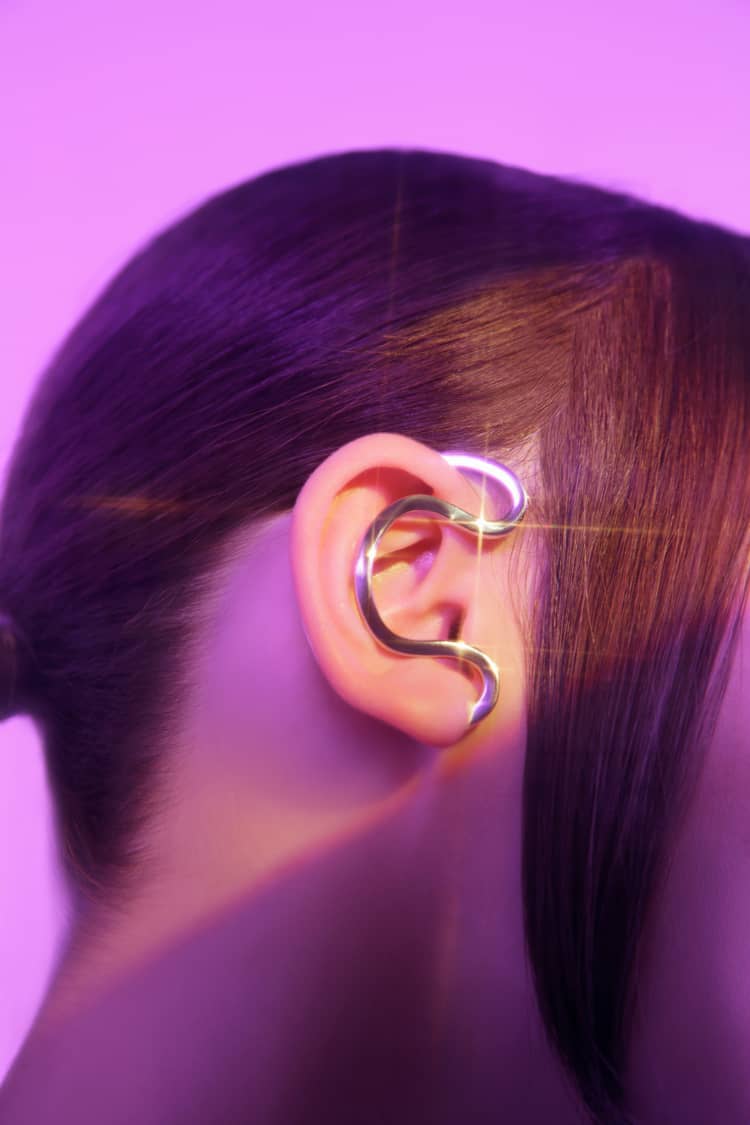 Ear cuff serpente in argento