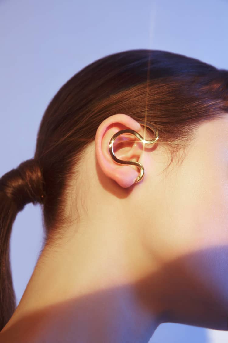 Ear cuff serpente in oro