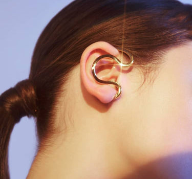 Ear cuff serpente in oro