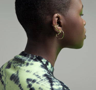 Set di ear cuff in oro placcato